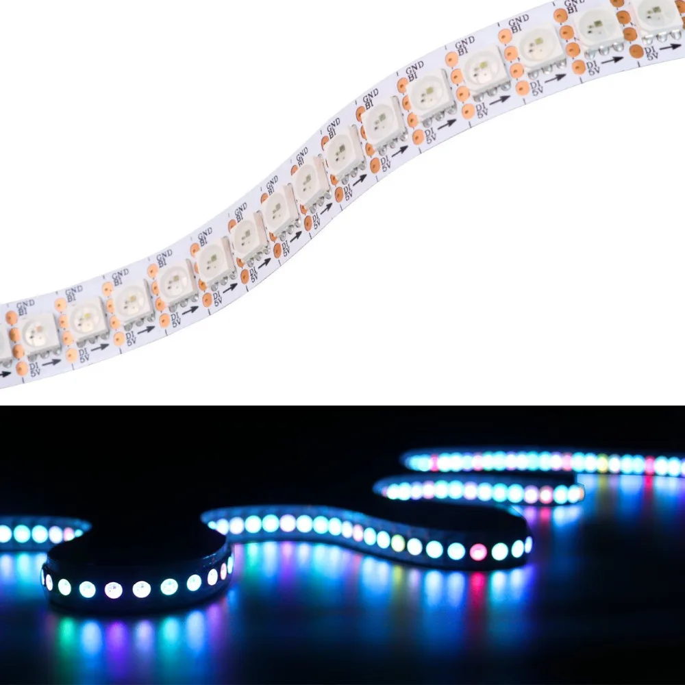 Матрица 5 В WS2813 гибкие Светодиодные ленты лента 5050 RGB SM 144 светодиодный s/m адресный