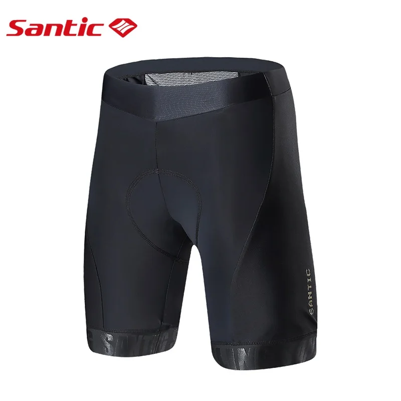 Santic мужские шорты с подкладкой для велоспорта Pro Fit импортировано из Италии 8 часов для верховой езды MTB дорожный велошорты одежда для велоспорта M7C05084 - Цвет: Черный