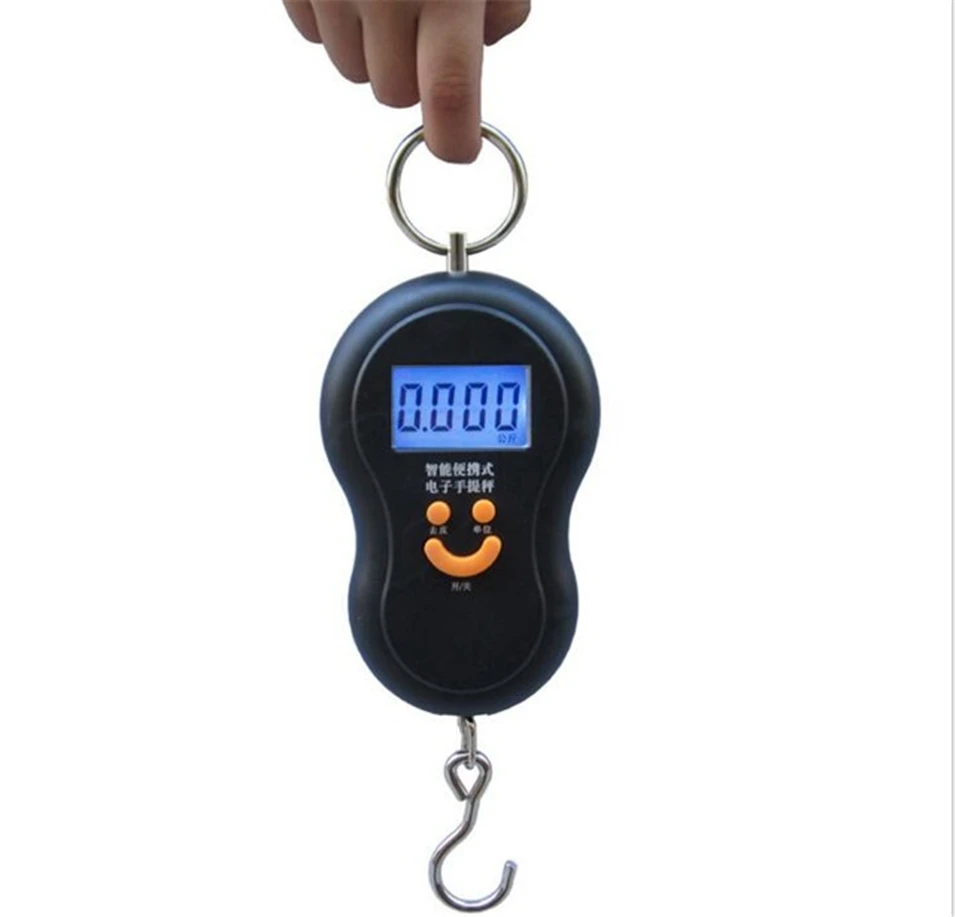 

Mini 50Kg/10g Portable LCD Display Luggage Fishing Hook Electronic Weight Digital Scale Pocket Weighing Hanging Scale