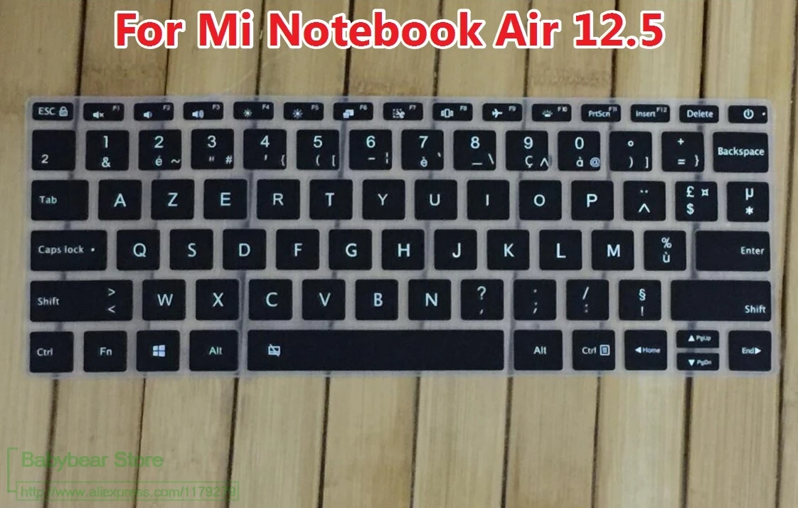 Mi notebook Air 12.5 Французский клавьер ноутбук с клавиатурой AZERTY чехол для клавиатуры протектор для Xiaomi mi notebook Air 12 12,5 13 13,3 mi notebook Pro 15 15,6 дюймов - Цвет: Mi notebook Air 12.5