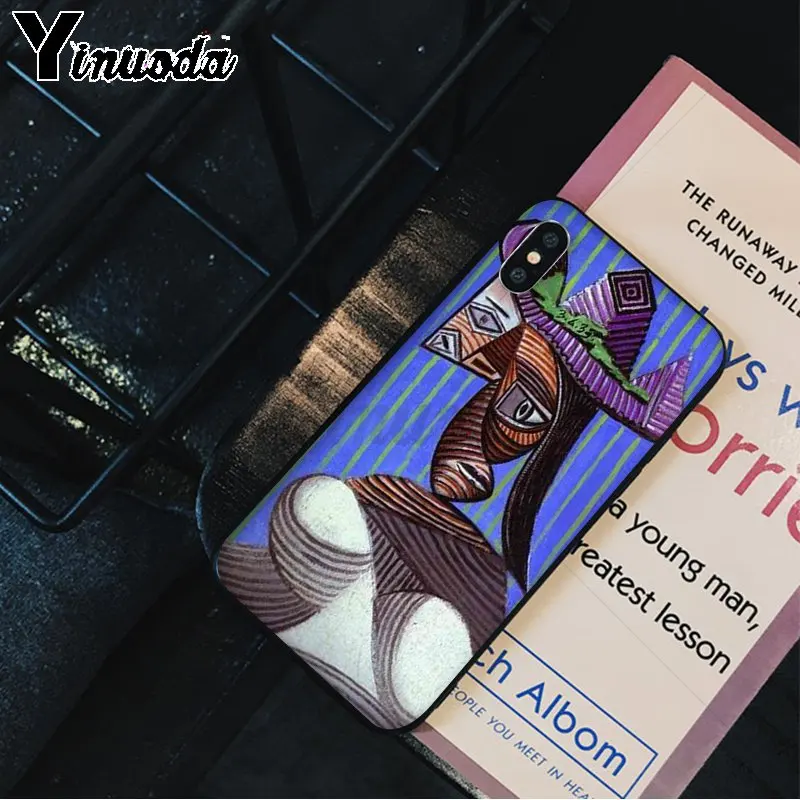 Yinuoda Pablo Picasso мягкий силиконовый черный чехол для телефона Apple iPhone 8 7 6 6S Plus X XS MAX 5 5S SE
