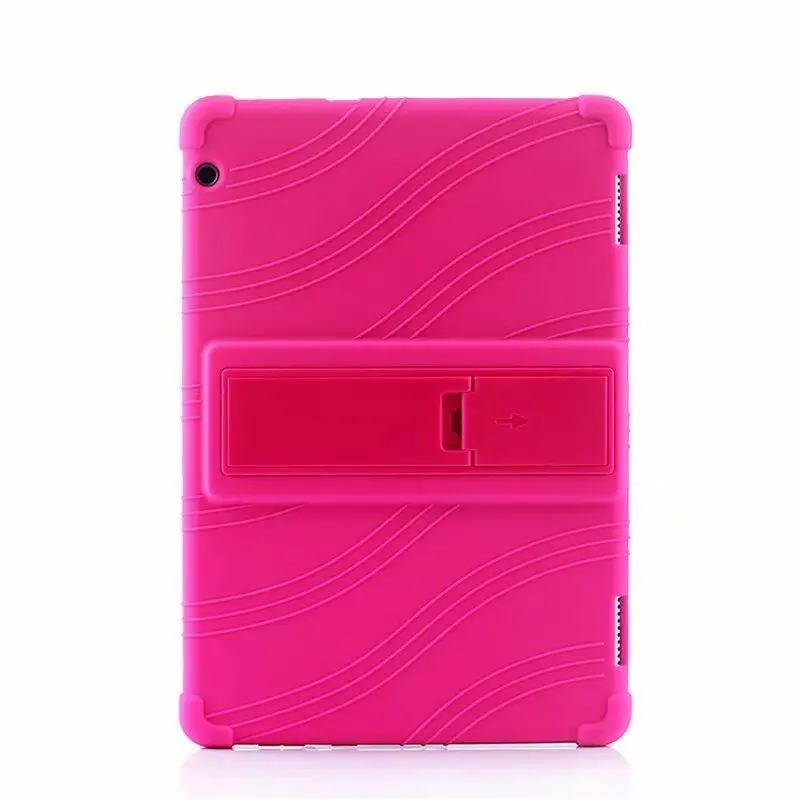 Детский силиконовый чехол для huawei mediapad T5 AGS2-W09/L09/L03/W19 10," Чехол-подставка для планшета huawei mediapad T5 10 чехол-накладка - Цвет: Rose Red