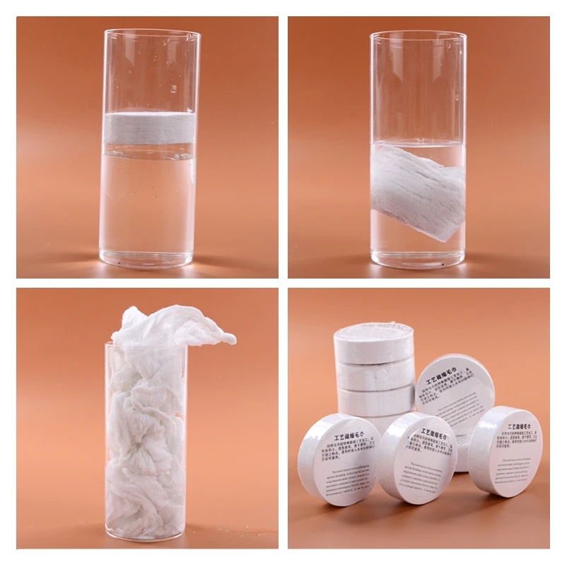 Портативное спрессованное полотенце Волшебная салфетка для путешествий мягкий