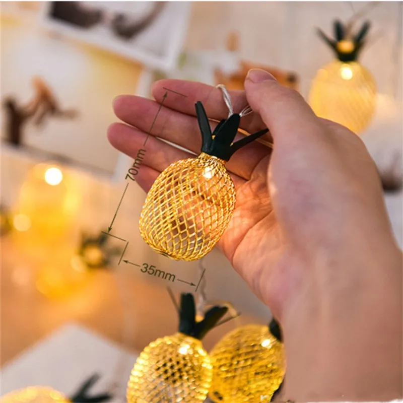 Светодиодный Ночной светильник в виде ананаса 3 м сказочный 10/20 фонарики гирлянда