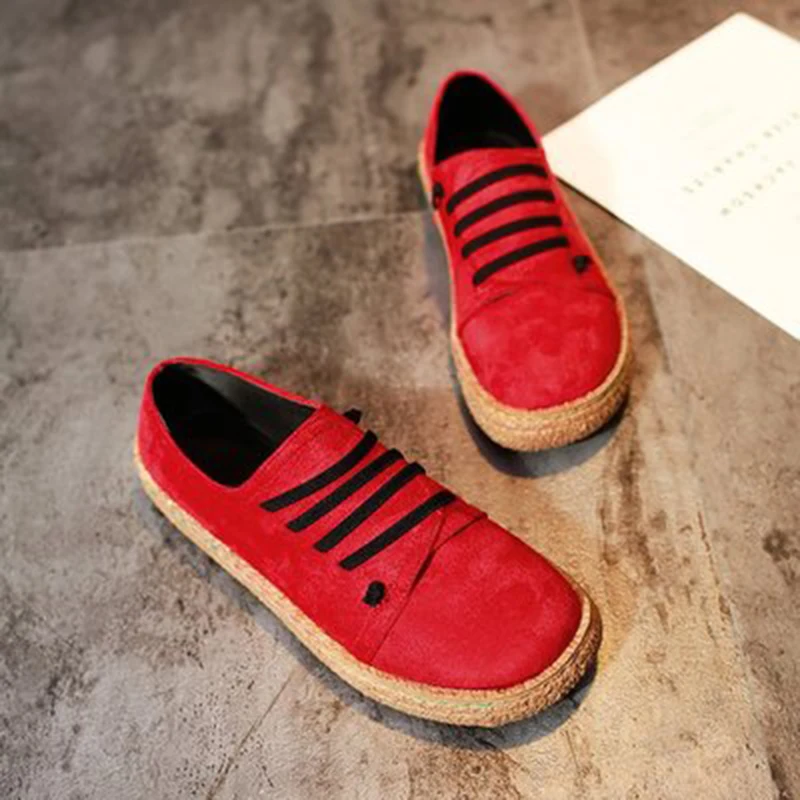 Винтажные туфли на плоской подошве женские лоферы с круглым носком повседневные