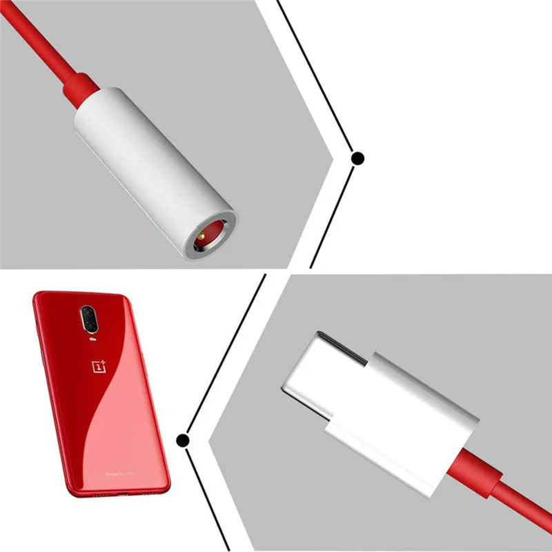 Переходник для наушников Oneplus 7 Pro 6T USB Тип C на 3 5 мм Aux аудио One Plus 8 1 + музыкальный