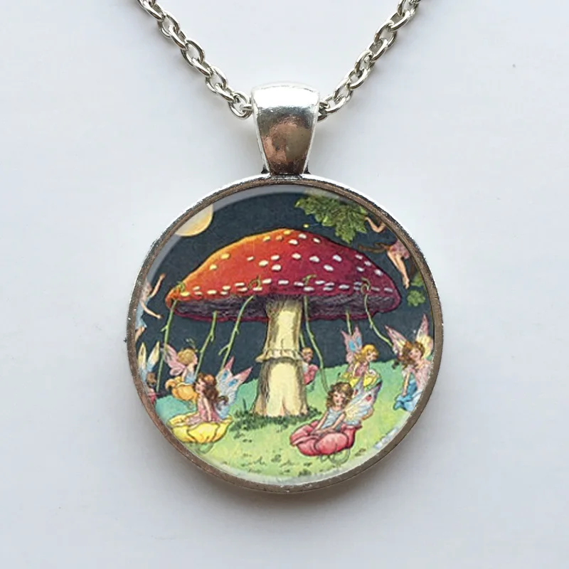 Бесплатная доставка кулон в виде гриба ожерелье гриб стеклянный купол