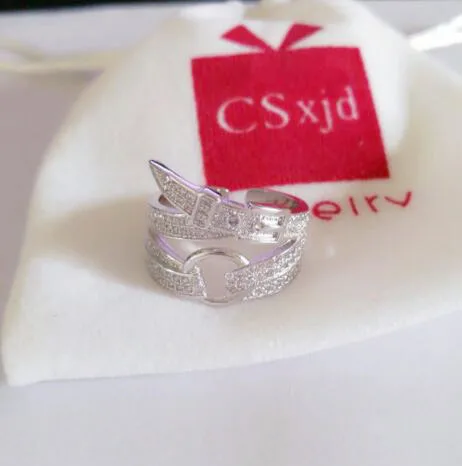 CSxjd Роскошные модные женские кольцо инкрустированные AAA циркон ремень пряжка
