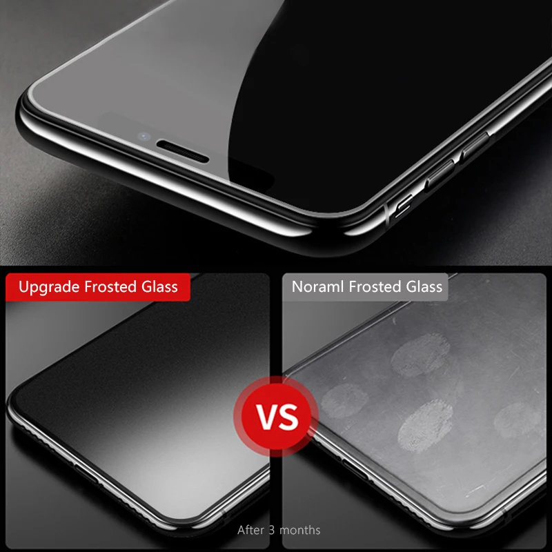 Полное покрытие, матовое стекло для iphone 11 pro max, защита экрана, матовое защитное закаленное стекло для iphone 7 8 x xs max xr