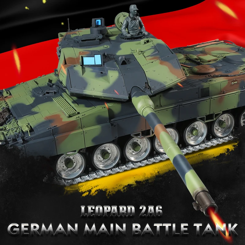 1:16 Пособия по немецкому языку Леопардовый 2 A6 RC основной боевой танк 4 ГГц