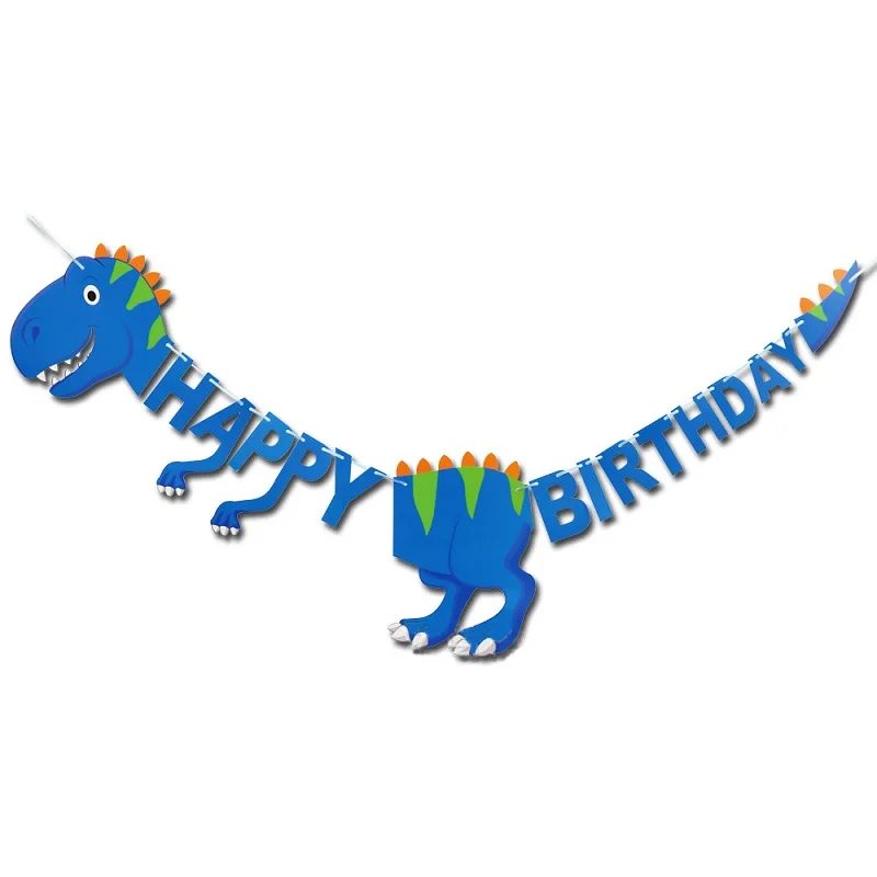 dinosaur banner3 Динозавр вечерние принадлежности динозавр бумажный шарик гирлянда на день рождения детей, мальчика вечерние украшения мир Юрского периода джунгли вечерние украшения - Цвет: dinosaur banner3