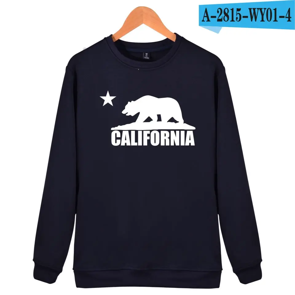 California Flag монолитным капюшоном мужская Толстовка Мода California Flag толстовка мужская длинная осенняя и зимняя повседневная одежда - Цвет: Navy Blue