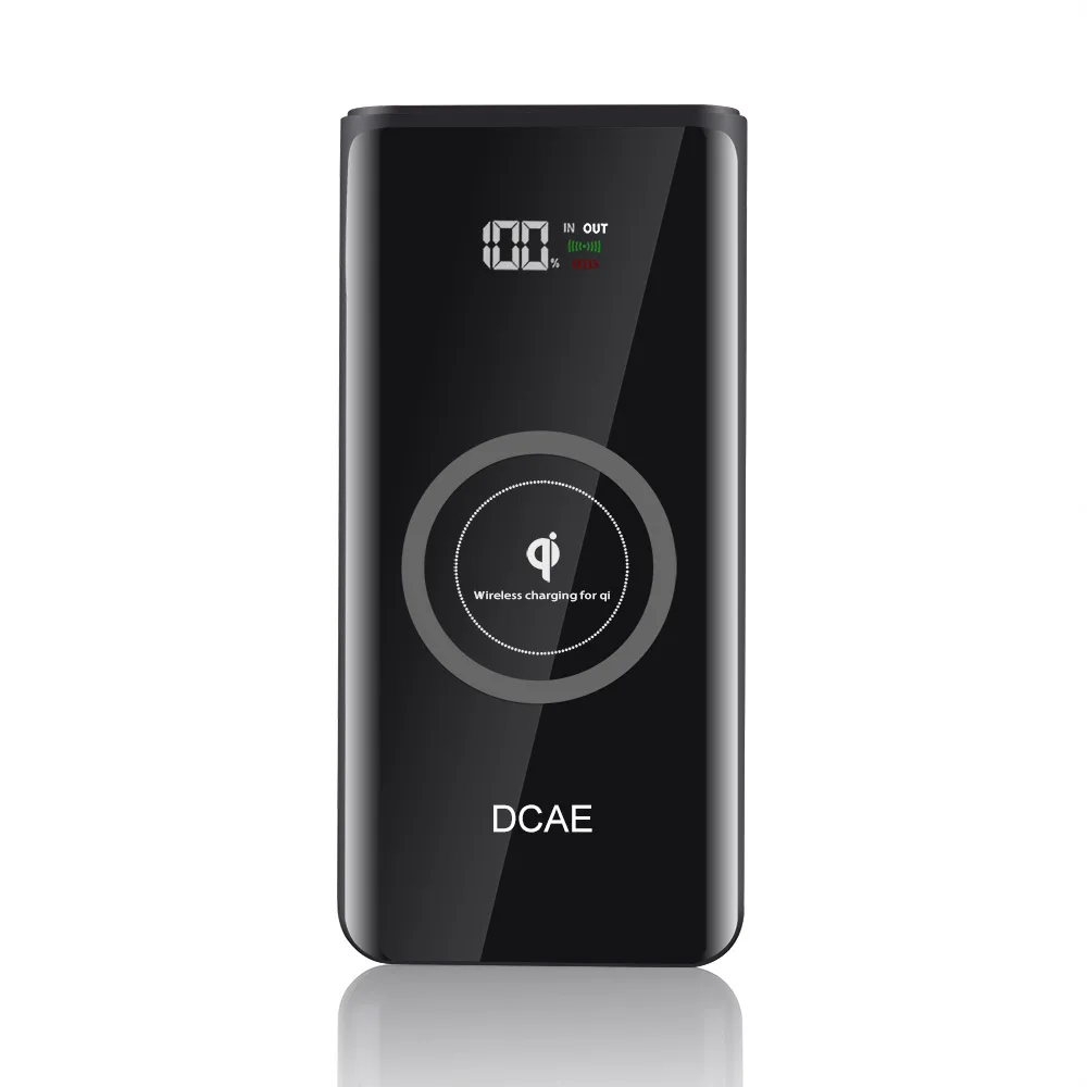 DCAE 10000 мАч QI Беспроводное зарядное устройство для iPhone XS Max XR X 8 Быстрая Двойная USB
