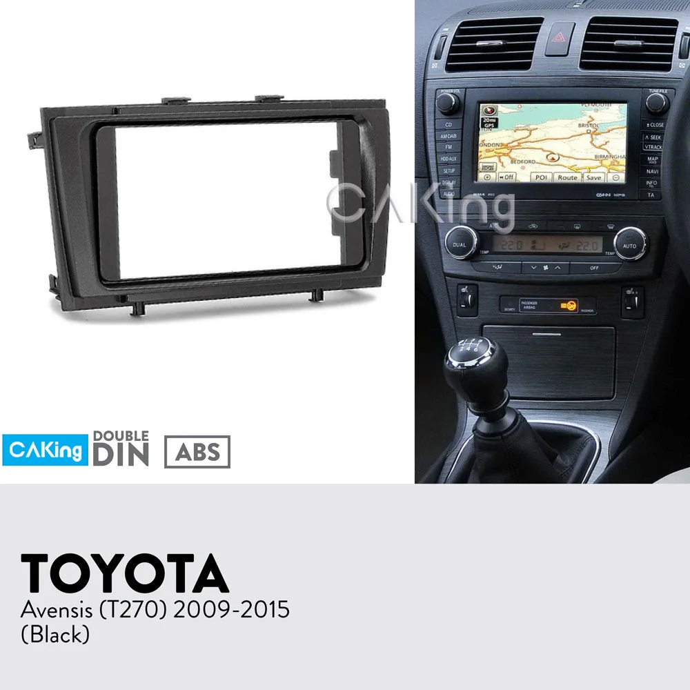 Автомобильная панель радиосвязи для Toyota Avensis(T270) 2009-(черный) набор приборной панели установка консоли переходная пластина рамка Крышка адаптера отделка