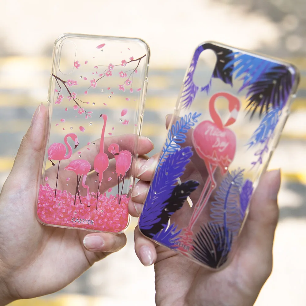 CASEIER Phone Case For iPhone X XS 8 7 6 6s Plus Chic Rhinestone Silicone 5s SE Funda Couque Cases |