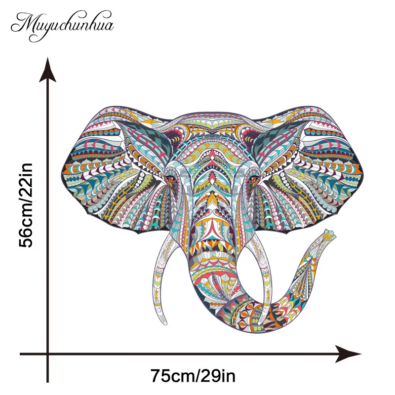 Цветная Наклейка на стену с изображением слона семейная наклейка для гостиной