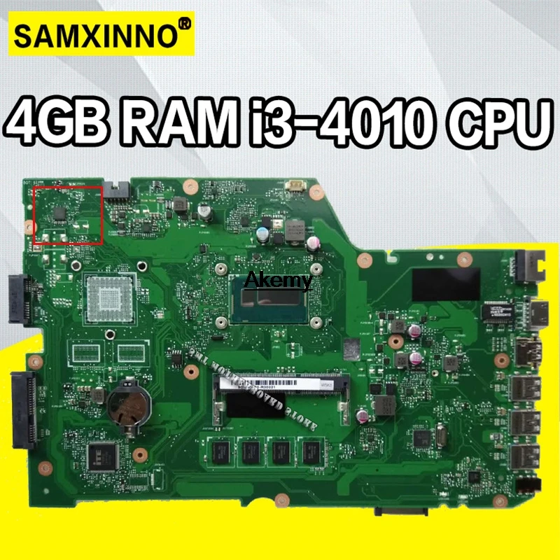 

X751LA Motherboard For Asus X751L X751LD X751LX K751L X751LAB laptop Motherboard X751LA Mainboard 4GB RAM i3-4010 CPU