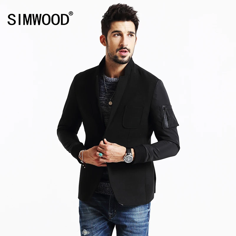 SIMWOOD 2018 новые зимние Повседневное пиджаки Для мужчин Модные пальто Slim Fit Марка