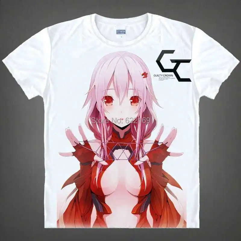 Футболка из аниме японский вин Корона Shu Ouma Inori Yuzuriha хлопковая рубашка с коротким