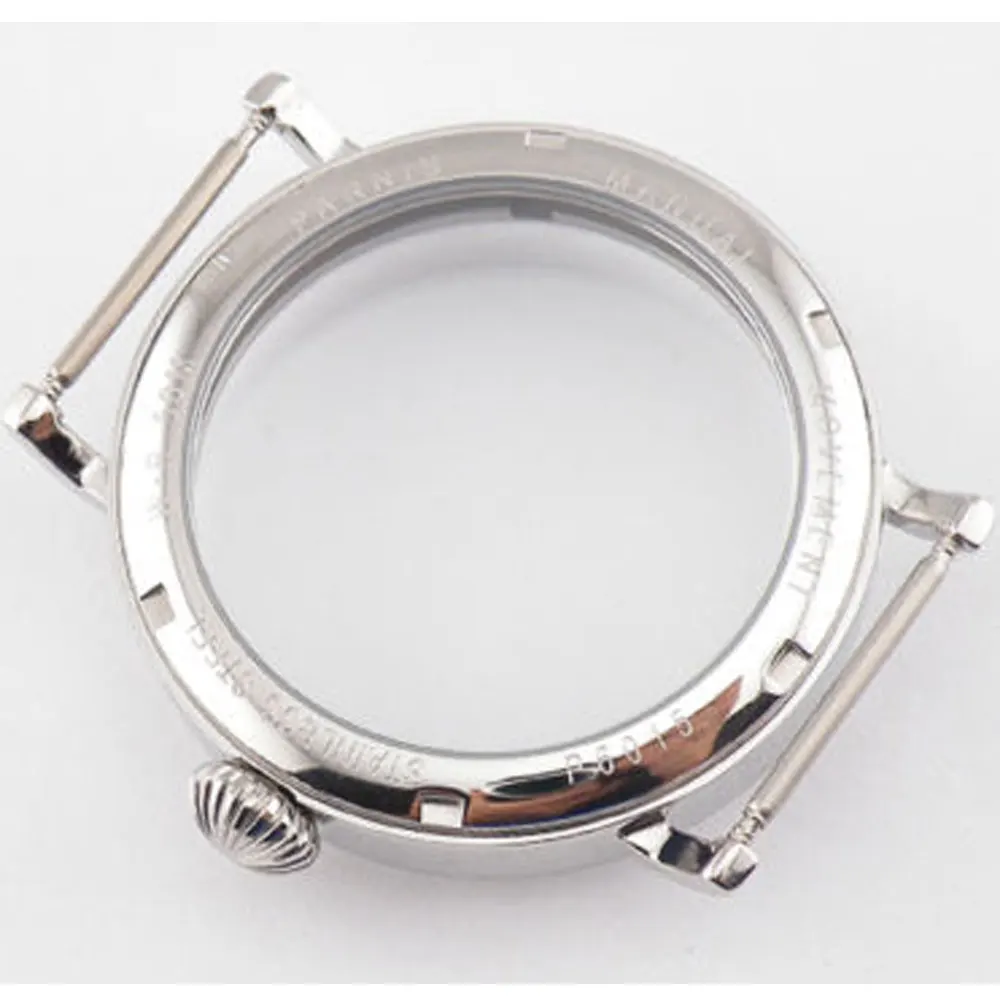 Новинка 46 мм полированный чехол parnis из нержавеющей стали Mechancial Hand Wind fit eta 6497 6498