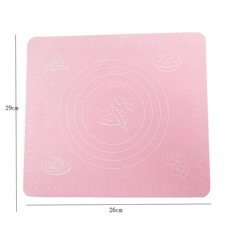 Pink 30x40 Аксессуары для гаджетов для кухни сликоновые не прилипающие коврик для мучных изделий коврик для замеса теста показать весы коврик для выпечки Инструменты для торта кухня посуда - Цвет: Pink 30x40