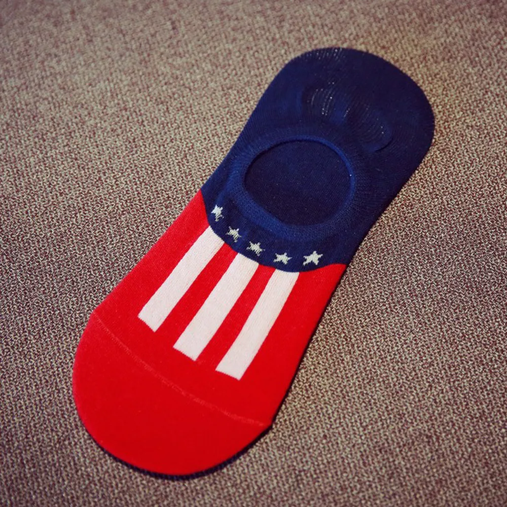 Забавные Носки 1 пара мужской британский стиль следы флаг с закрытым носком skarpetki