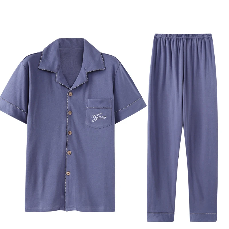 Плюс Размеры L 3XL100 % хлопчатобумажные пижамы Мужские pijama hombre masculino с коротким