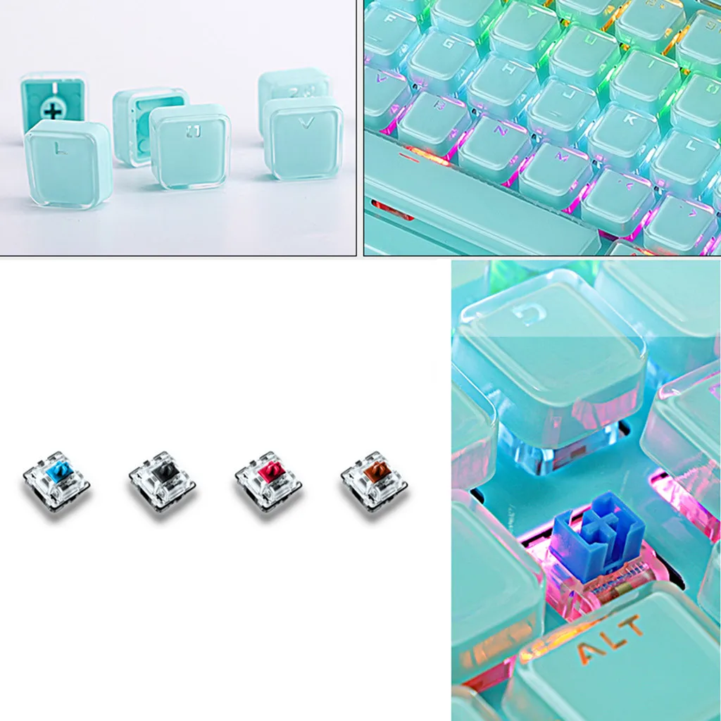 T680 104 клавишная крышка механическая клавиатура RGB с подсветкой зеленая Axis для