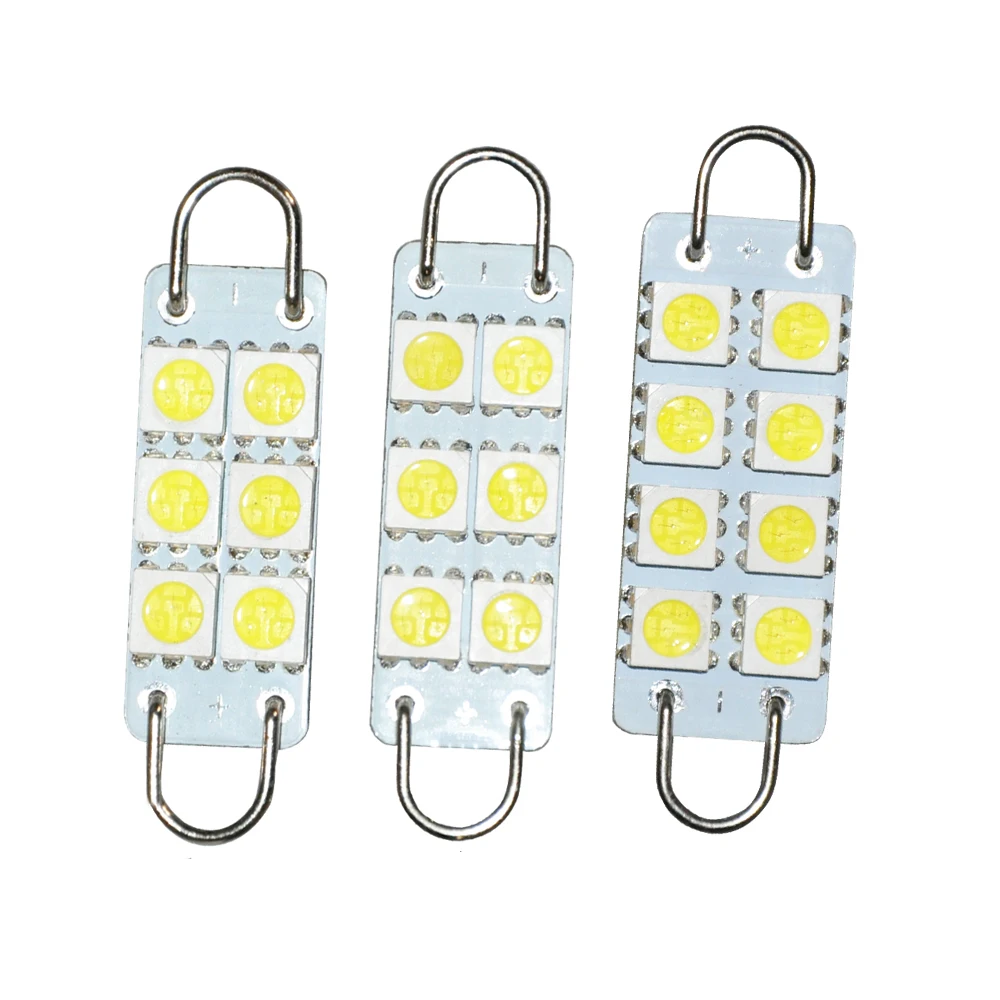 2 шт. Festoon Dome 39 мм 42 6SMD 5050 белый светодиодный светильник для салона автомобиля