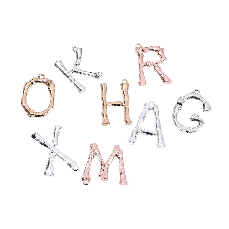 Подвеска золотого и серебряного цвета в виде букв 10 шт. | Украшения аксессуары
