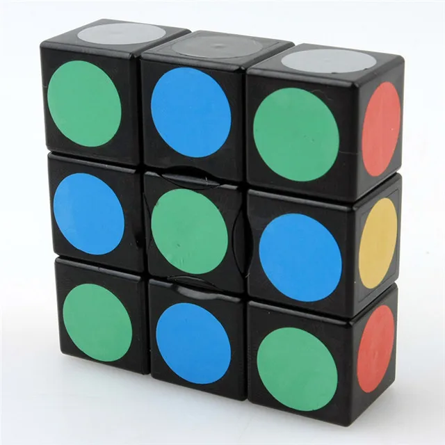 style 1 1x3x3 5,6*5,6*2,2 см Классическая волшебная игрушка черный красочный магический куб головоломка Скорость Куб обучающий игрушки для детей подарок - Цвет: style 1