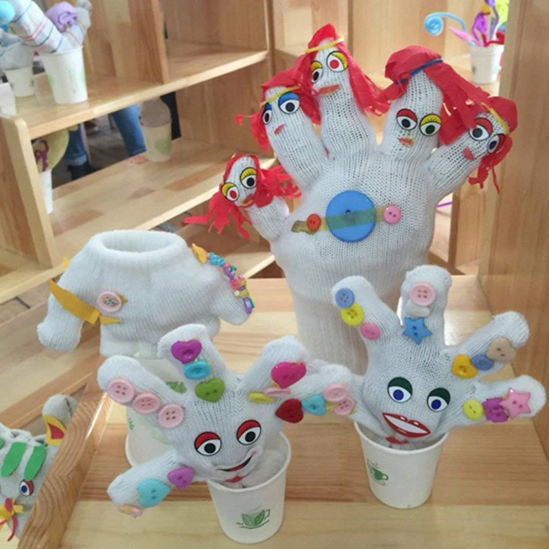 Новые детские наклейки DIY Детские Мультяшные животные глаза нос рот развивающие