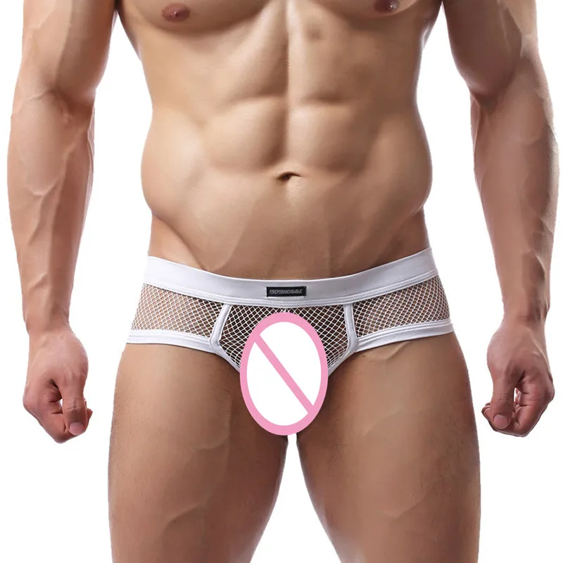 2019 модные сетчатые мужские сексуальные прозрачные трусы с мешочком для пениса