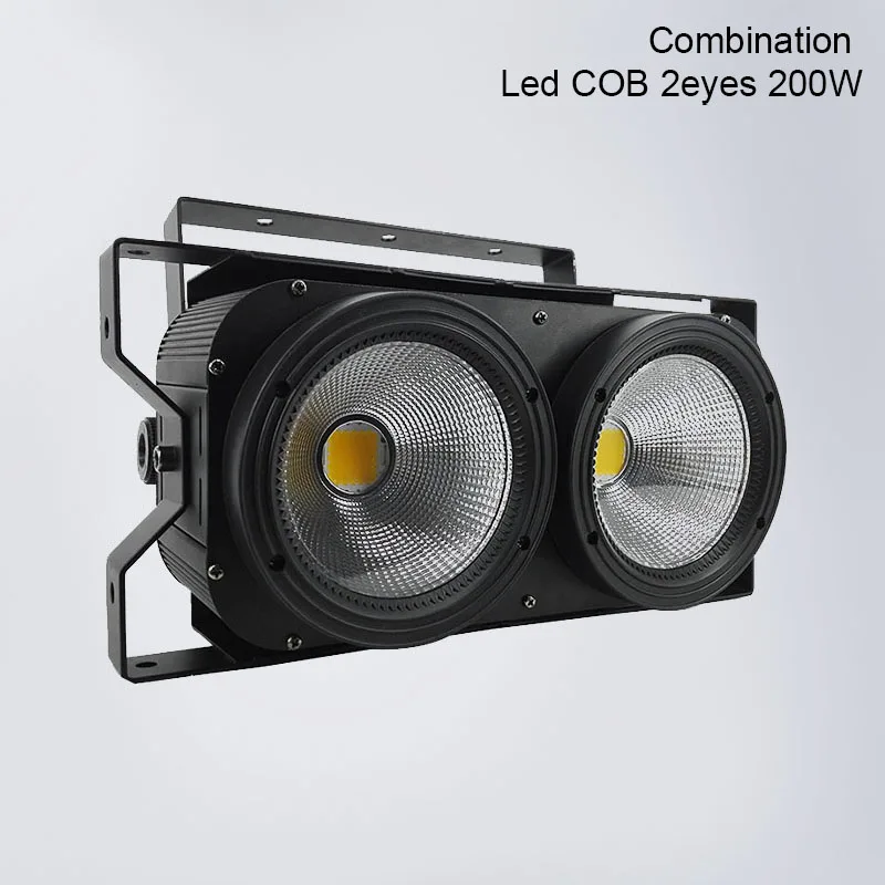 Combination 200W Блиндер DMX 4eyes 400 Вт светодиодный COB Блиндер холодный белый+ теплый белый светодиодный для зрителей 2 канала для шоу концертного мероприятия - Цвет: Combination 200W