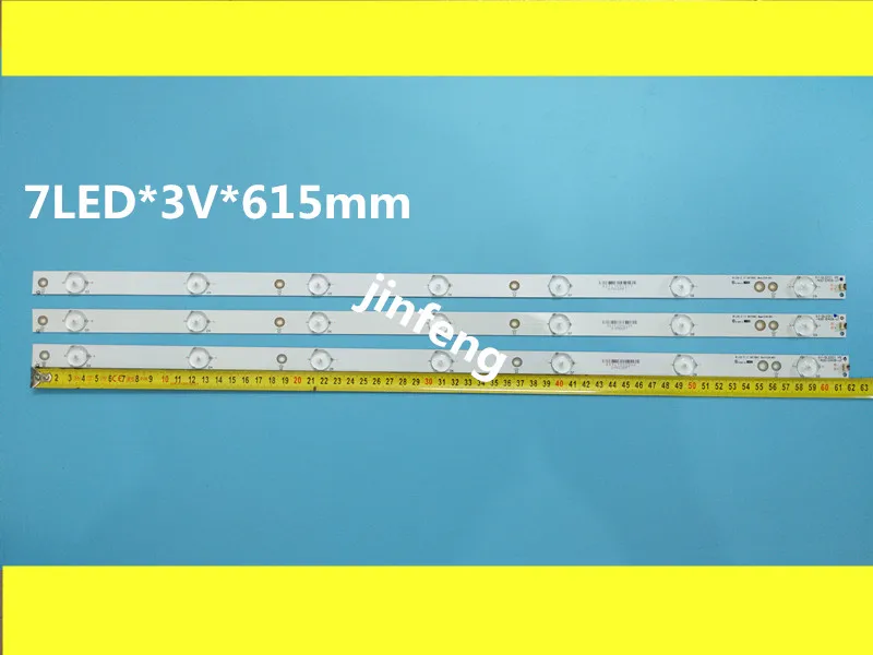 30 шт./лот 100% новый 614 мм * 18 7 светодиодов Подсветка полоски для 32PHF5755/T3 TPT315B5 ТВ