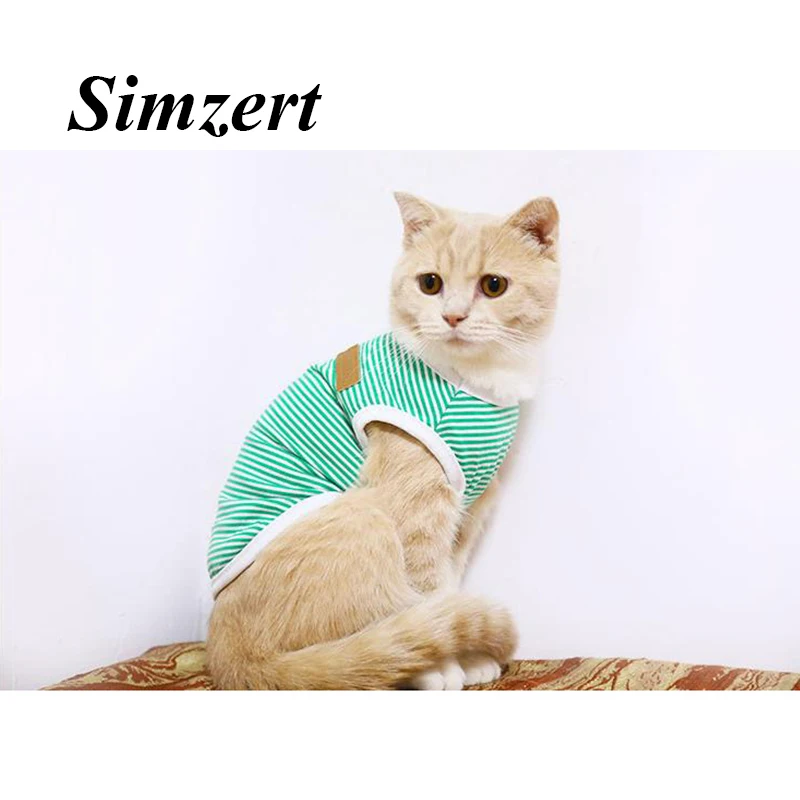 Simzert милые полосатые котенка одежда для маленьких собак собачий тёплый