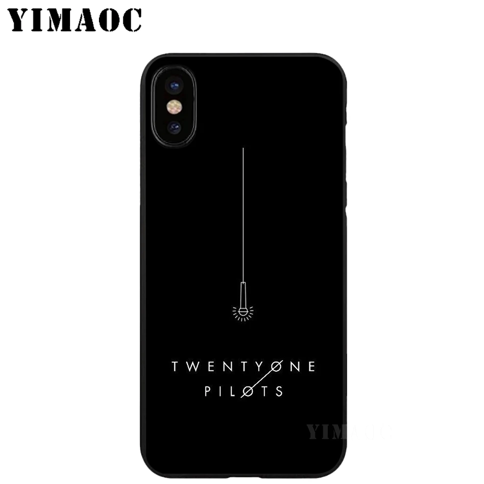 Мягкий Черный силиконовый чехол YIMAOC Twenty One Pilots из ТПУ для iPhone X или 10 8 7 6 6S Plus 5 2 SE Xr Xs