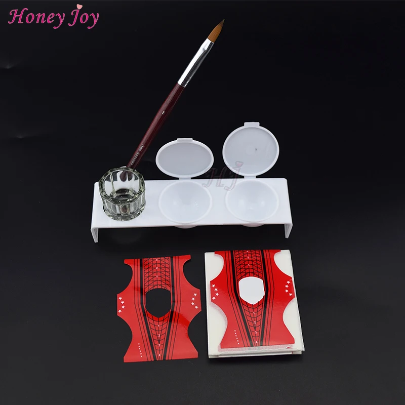 4 в 1 Набор инструментов для акриловых ногтей шт. Размер № 8 кисть колонок набор с