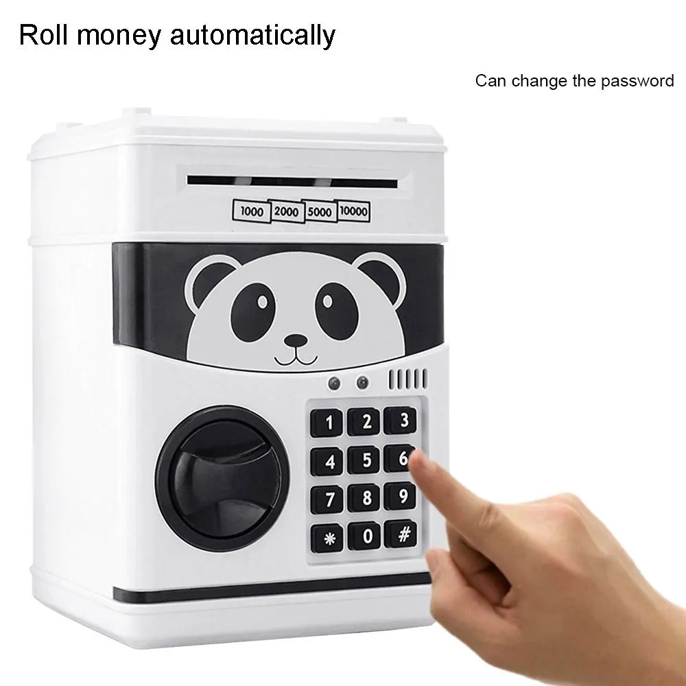 

Cute Automatic Money Saving Storage Boxes Tank Cash Electronic Piggy Bank Money Safe Bank Box Panda Cat Kids Child Toys Moneybox