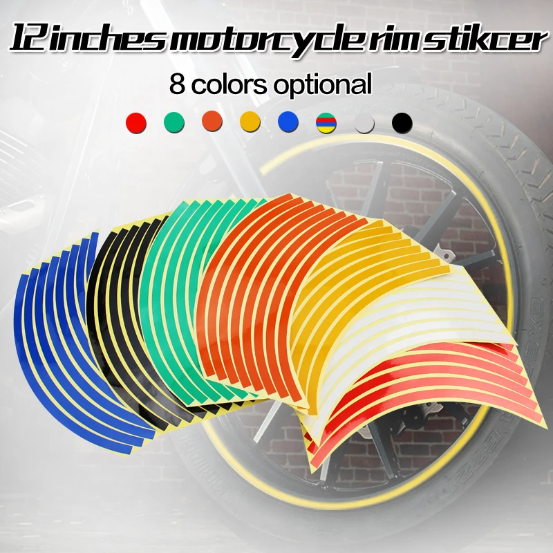 Бесплатная доставка Новое поступление ПВХ 12 дюйм(ов) ов) обод колеса наклейки для