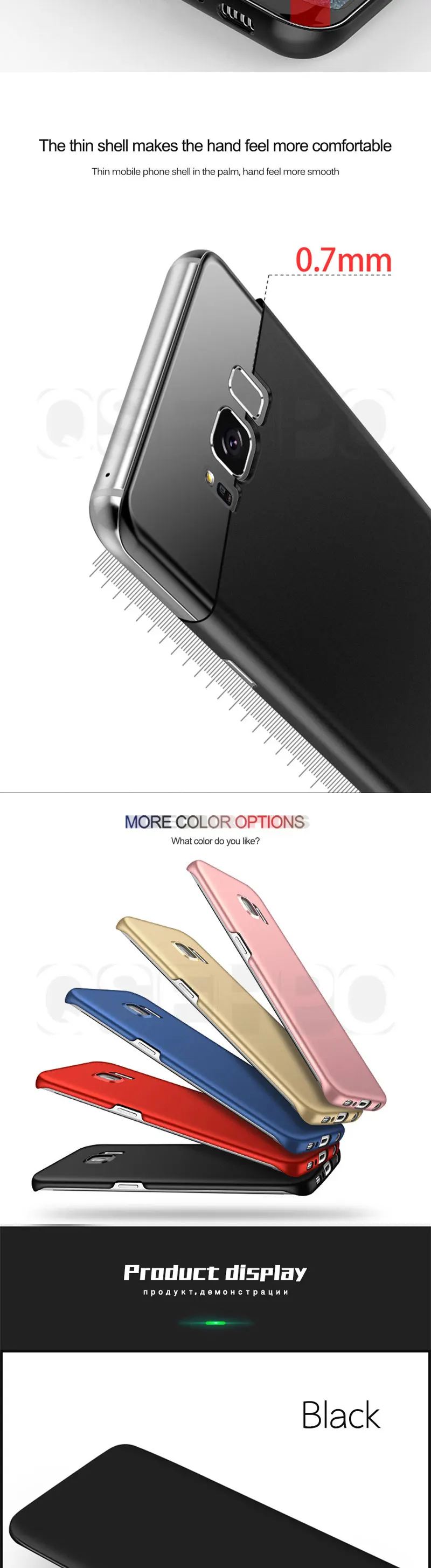 Ультратонкий матовый чехол для Samsung Galaxy S9 S8 Plus S7 edge Note 9 жесткий защитный чехол для samsung S8 S9 Plus S6 edge Note 8