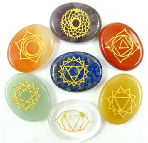 

Natural Stone7 Chakra Stone Oval Quartz Crystal lapis aventurine Pendant for diy Jewelry making Necklace Accessories no hole