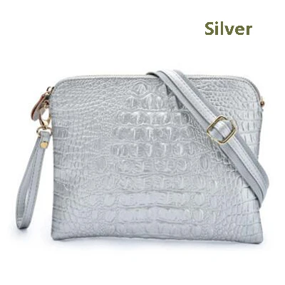 Silver Жар-птица! Брендовая женская сумка, Аллигатор, сумка через плечо, женская сумка, спилок, повседневные клатчи, сумка через плечо, bolsa feminina HL6001 - Цвет: Silver