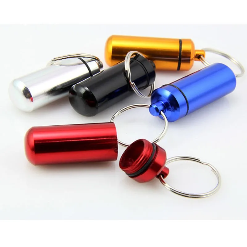 Новый Многоцветный Водонепроницаемый Алюминиевый Сплав Открытый Pill Box Первая