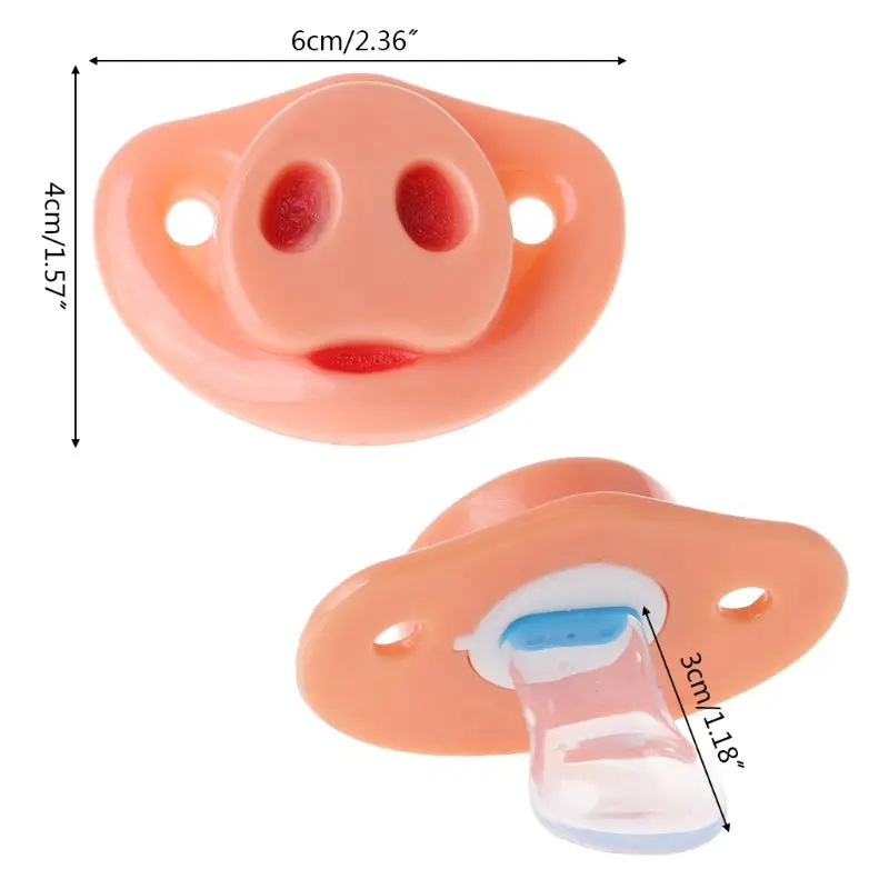 

Baby Pacifier Dummy Pig Nose Funny Halloween Cosplay Soother Newborn Nursing Nipple Teether