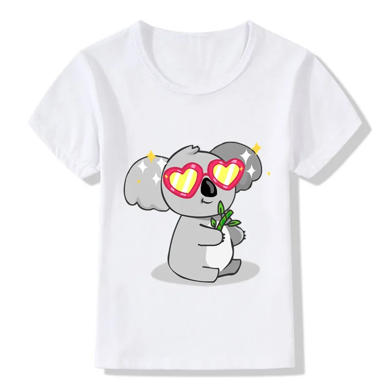 2019 Симпатичные сказочные Детские Забавные футболки с принтом коала летние топы