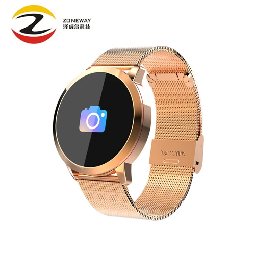 gold Q8 смарт-Браслет спортивный Смарт Браслет Смарт-часы сердечный ритм крови Давление Sleep Monitor интеллигентая(ый) напоминание спортивный трекер - Цвет: gold
