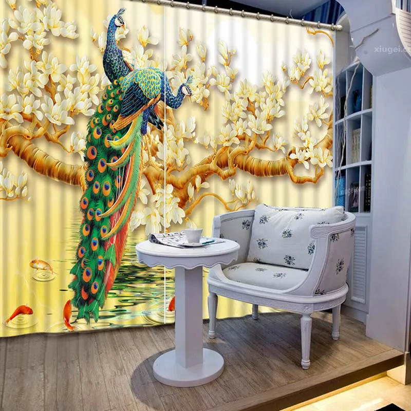 3D затемняющие занавески высококачественные HD реалистичные оконные шторы для