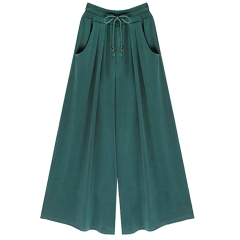 Брюки женские с широкими штанинами на лямках H00384|Брюки| |