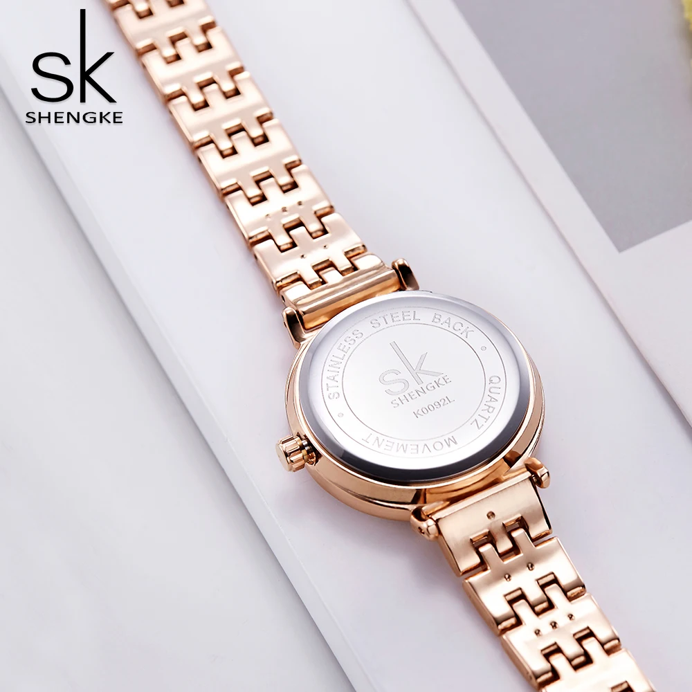 SHENGKE 2019 новые женские часы лучший бренд роскошные из розового золота Женские